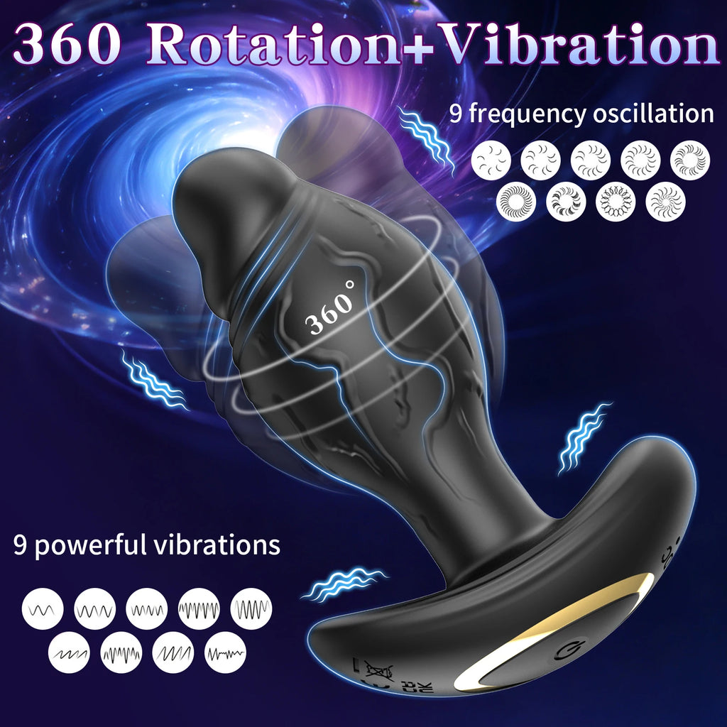 App-Controlled Rotating Vibrating Anal Plug – 9 Modes