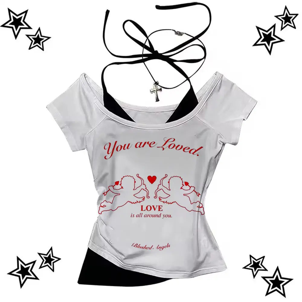 Vintage 2000s Gyaru Y2K Crop Top