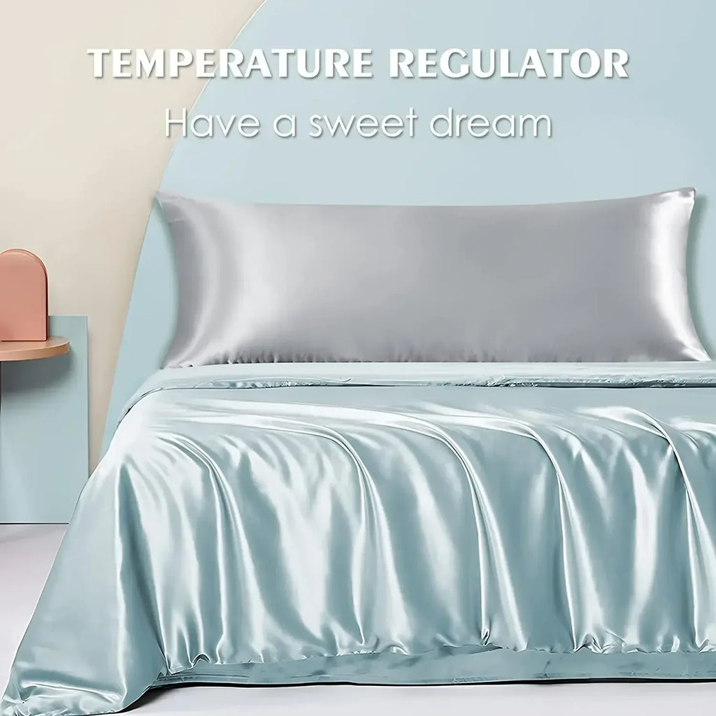 Long Satin Body Pillow Cover