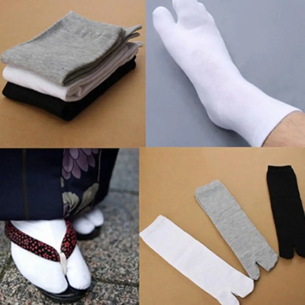 Bamboo Japanese Socks Women Japanese Kimono Flip-Flop Sandal Split Toe Tabi Ninja Geta Socks Summer Breathable Two Finger Socks