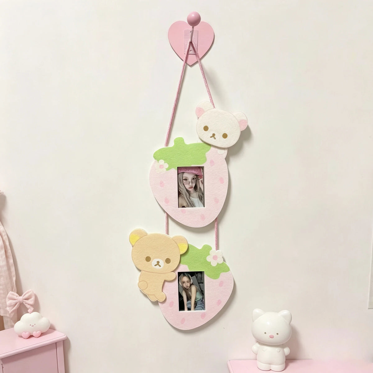 Strawberry Bear Connected Photo Frame Wall Decor