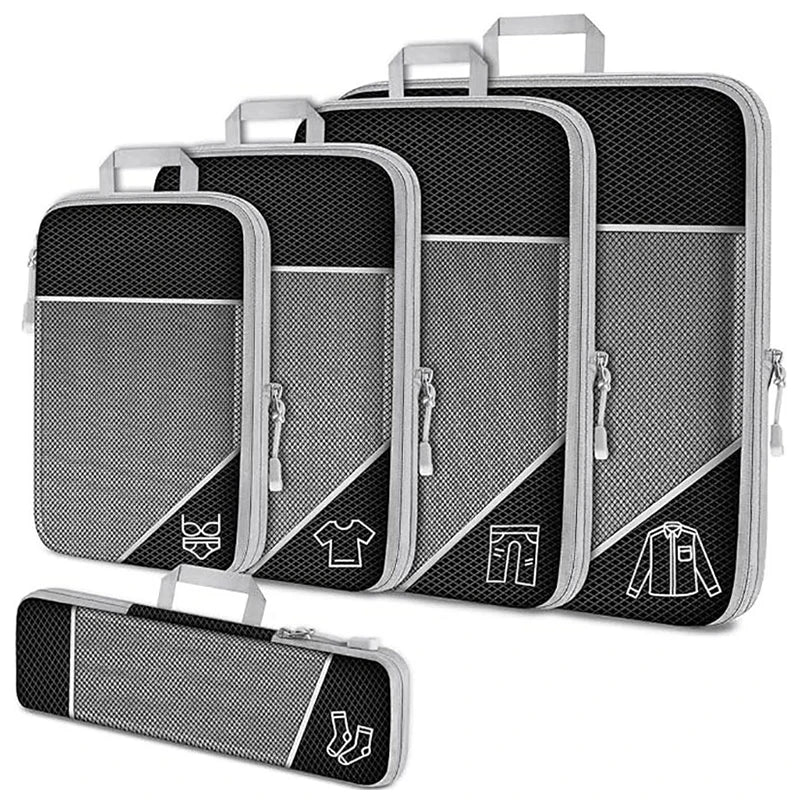 5-Piece Mesh Travel Packing Cube Set