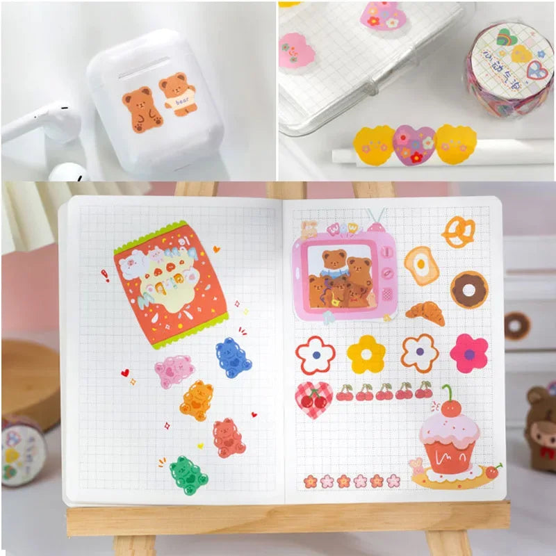 Cute Washi Tape Stickers for Journaling & Scrapbooking