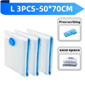 2/3/7 Pcs Vacuum Storage Bags for Clothes Heavy Duty with Hand Pump Space Saver Airtight Reusable Travel Storage Organizer
