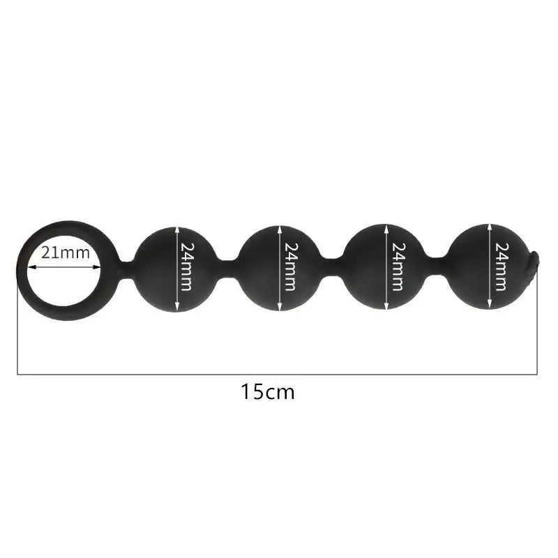 Large 4-Bead Silicone Anal Plug