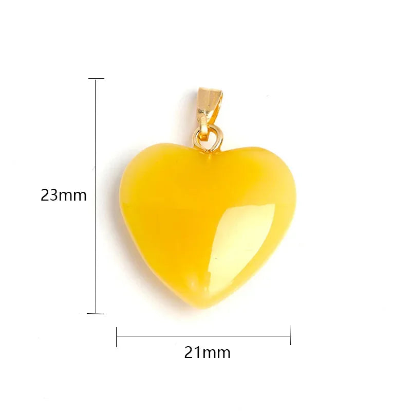 Y2K Red & Pink Heart Pendant Necklace