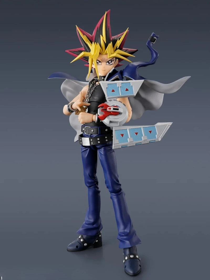 Original BANDAI S.H.Figuarts Yami Yugi Yu-Gi-Oh! Duel Monsters Action Toys Model Collection Anime Figurine Gift WY