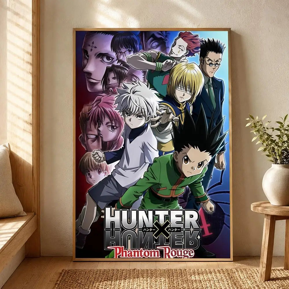 Shonen Anime H-Hunter Hunter Poster All-match HD Waterproof Self-Adhesive Wall Art Sticker For Home Bedroom