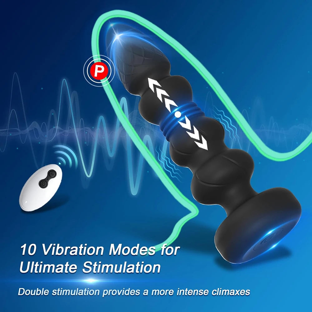 Wireless Remote Telescopic Vibrating Anal Plug