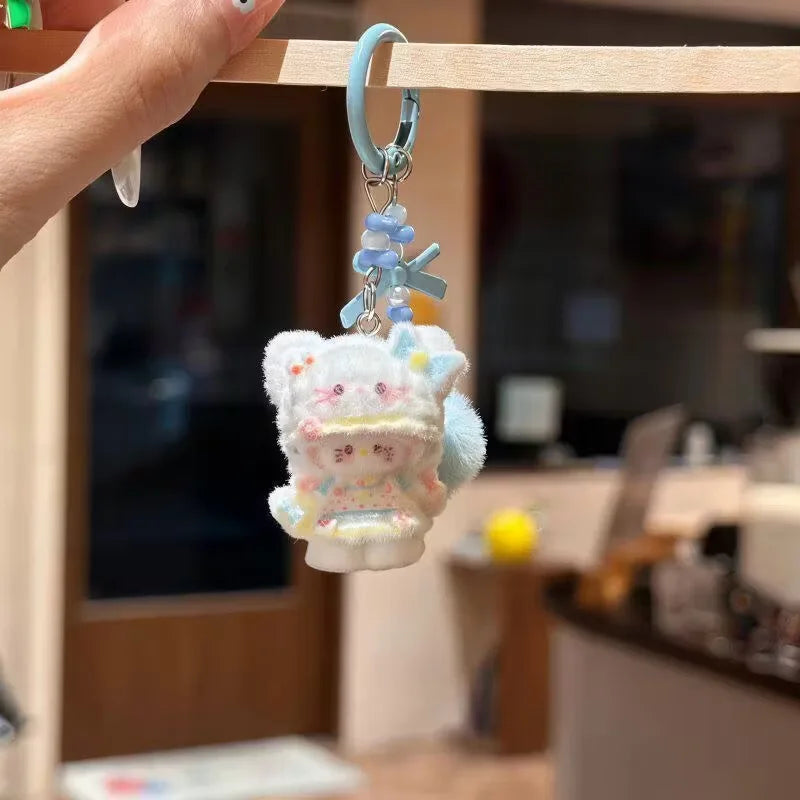 Cute Cat Plush Bag Charm Keychain
