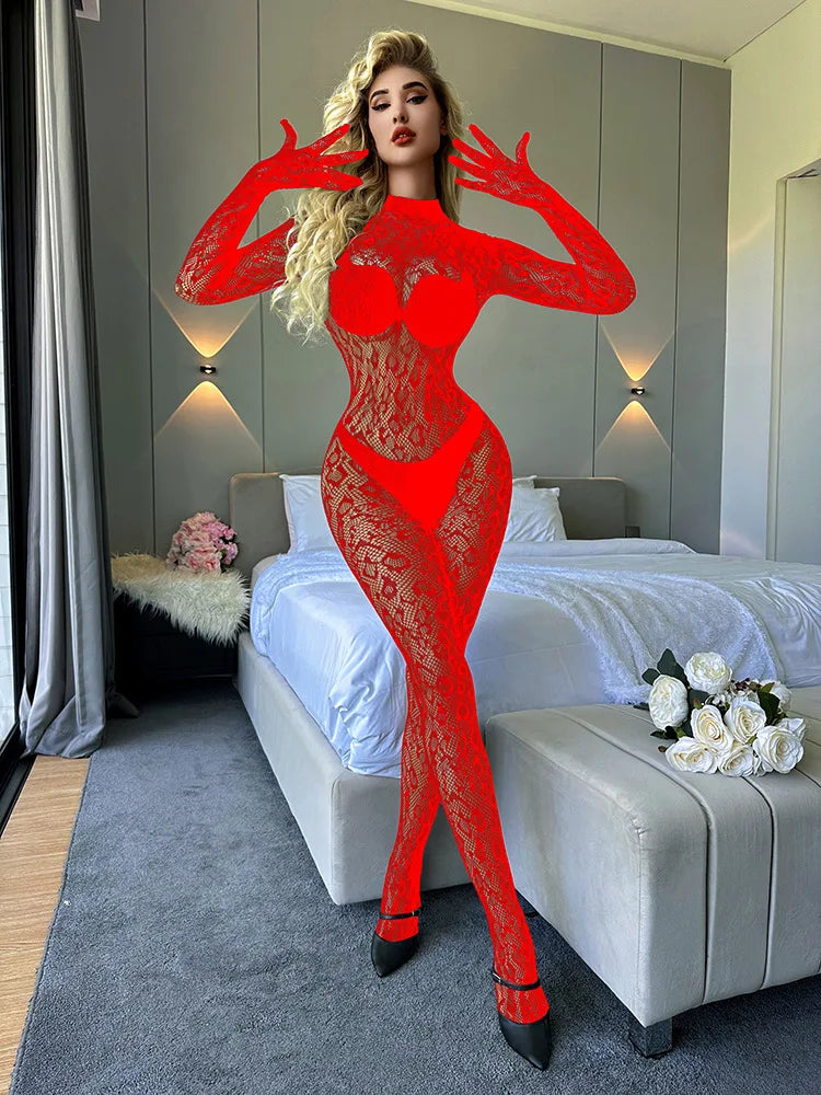 Women's Leopard Print Bodystocking