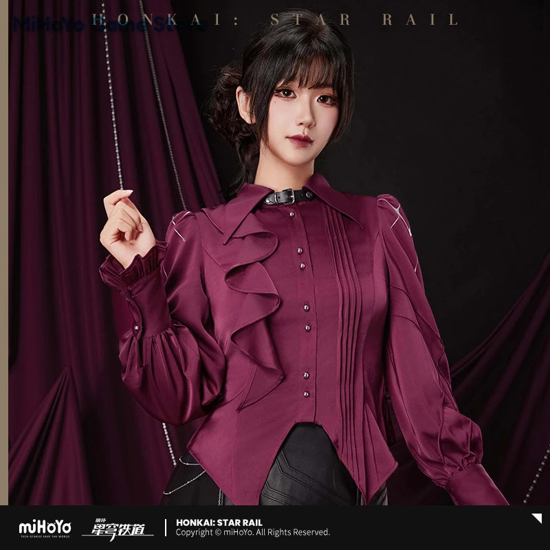 【Genuine】Kafka Shirt MiHoYo Official Original Honkai Star Rail Kafka Theme Impression Series Slim Shirt Doujin Cosplay Tops