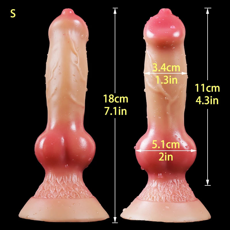 Large Animal-Style Dildo with Suction Cup