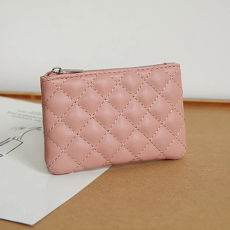 Women's Plaid PU Leather Mini Coin Purse