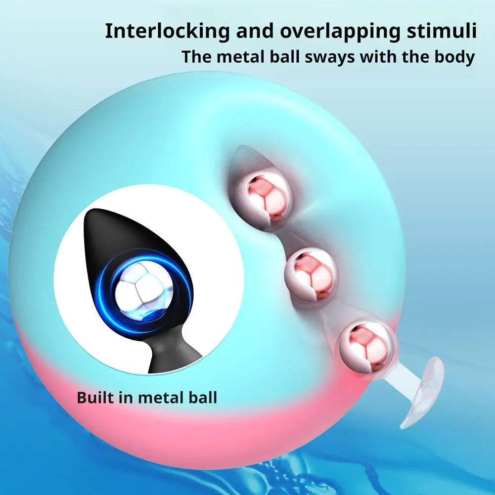 Wearable Anal Plug with Internal Steel Balls