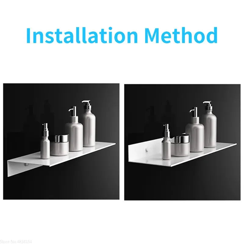 Aluminum Wall-Mounted Bathroom Storage Shelf