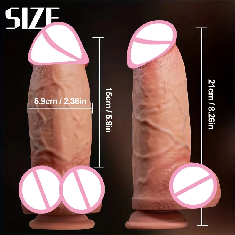 Huge Dildo Realistic Silicone Penis Sex Toys Male Genitals Vaginal Masturbation Suction Cup Dick Anal Dildo For Women Men Gay