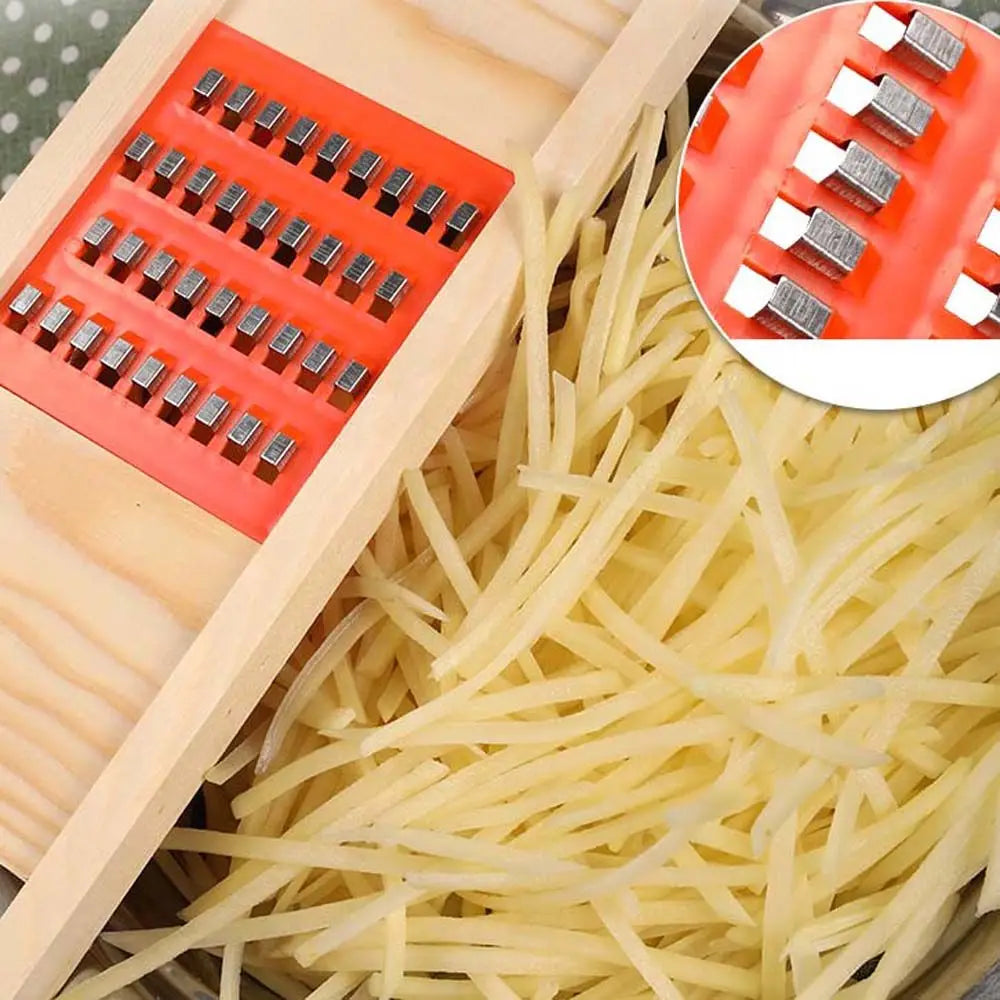 Wooden Multifunctional Kitchen Tools Cucumber Fruit Gadgets Food Grater Peeler Vegetable Cutter Cheese Slicer