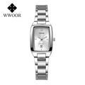 WWOOR Fashion Women's Watch Waterproof Ladies Quartz Wristwatch Luxury Simple Stainless Steel Bracelet Watches Relogio Feminino