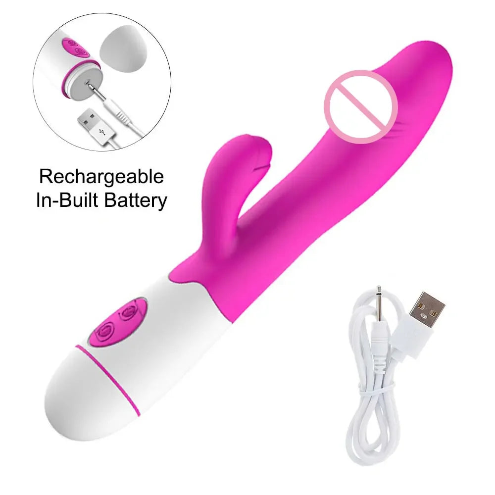 30-Speed Rechargeable Rabbit Vibrator