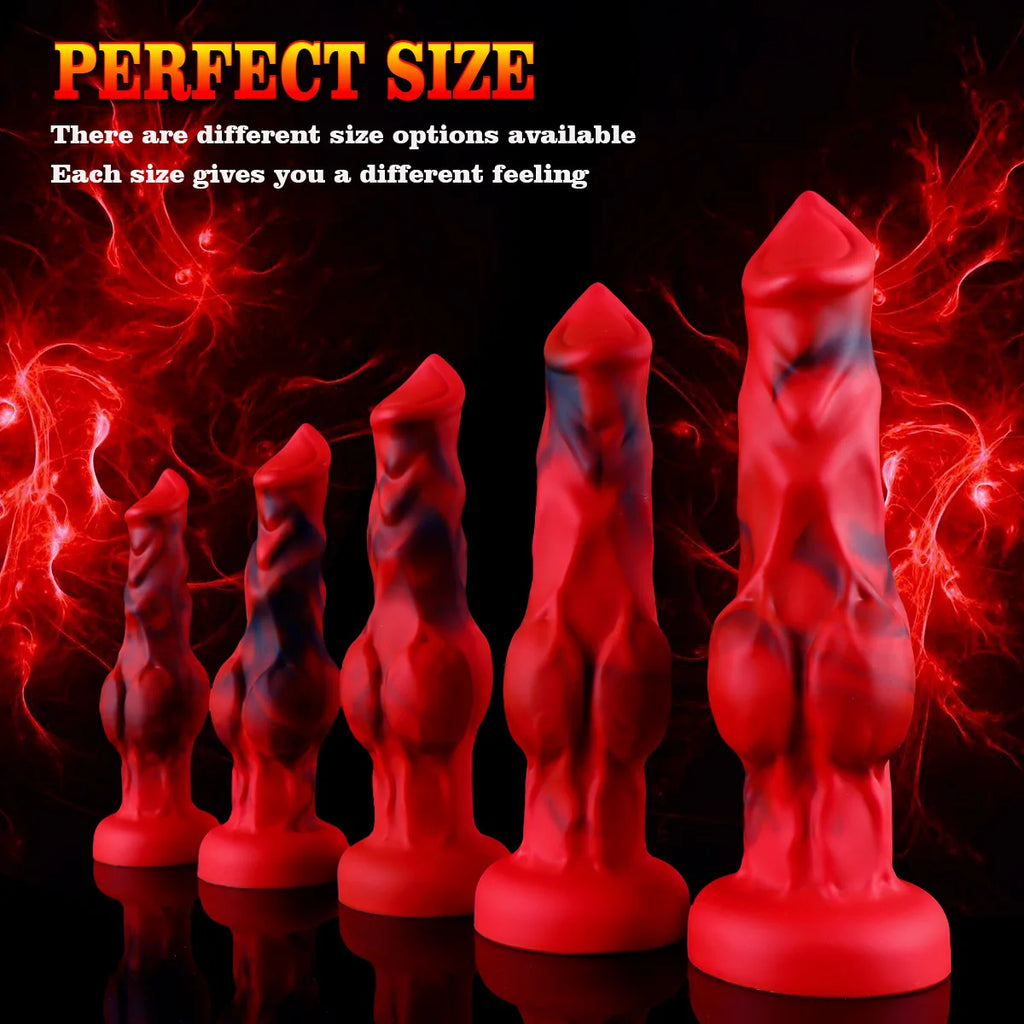 Animal Dildo Large Knot Wolf Dog Monster Dildo & Butt Plug - Anal Plug Masturbation Toy for Women Men Gay Adults18 Big Dick Sex