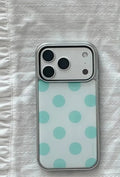 Mint Green Polka Dot Phone Case for iPhone
