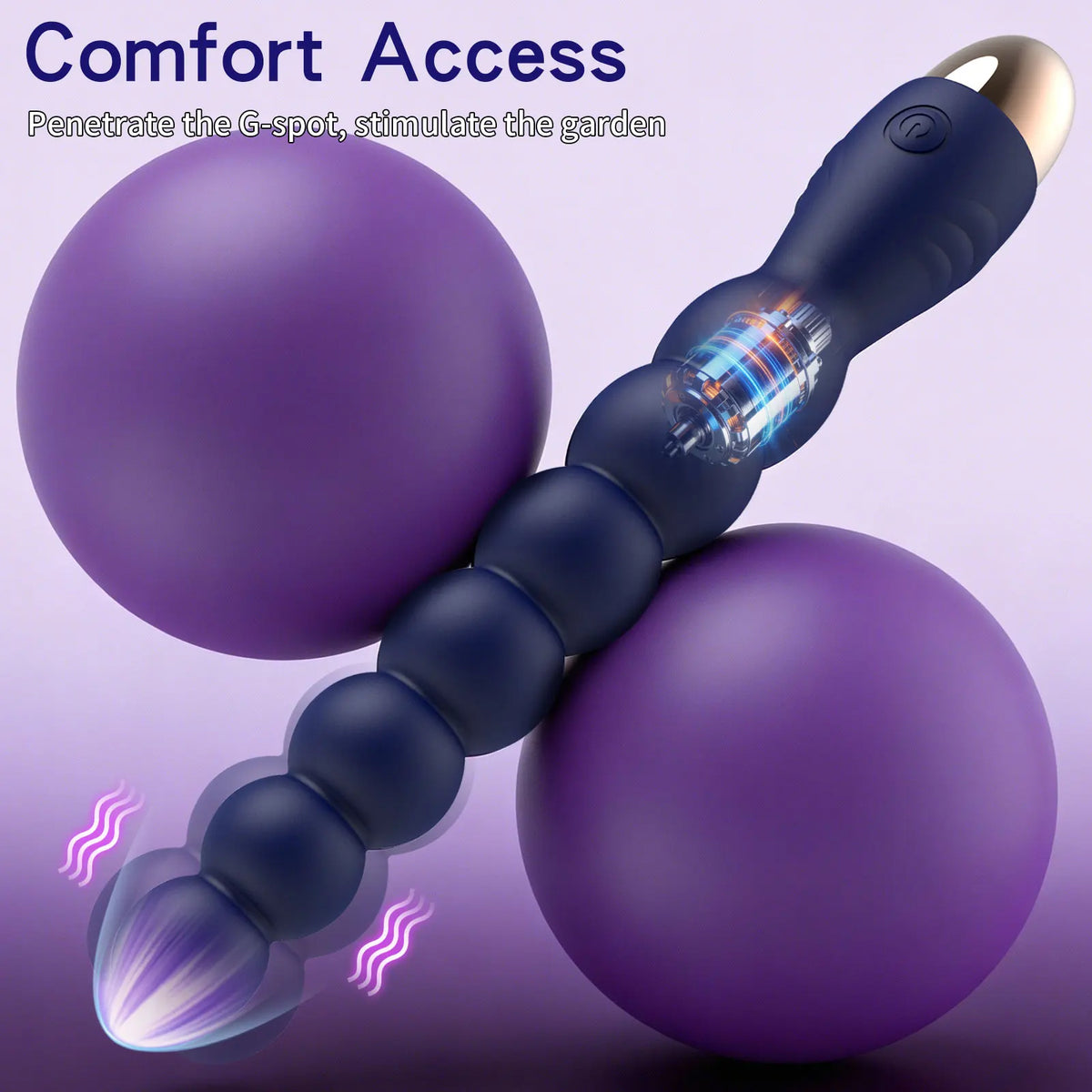 Vibrating Silicone Anal Bead Prostate Massager