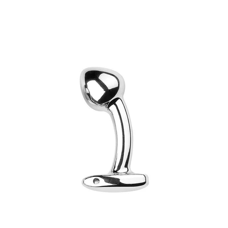Curved Stainless Steel Tadpole Anal Plug