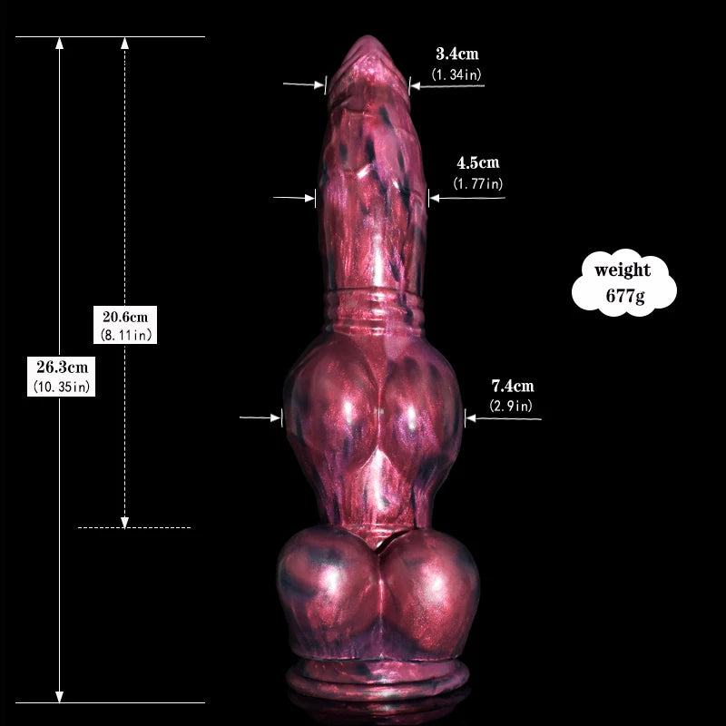 SHAZ 8.27-Inch Knotted Wolf-Style Dildo