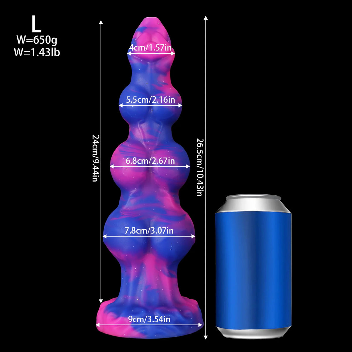 Knotted Silicone Anal Dildo with Suction Cup