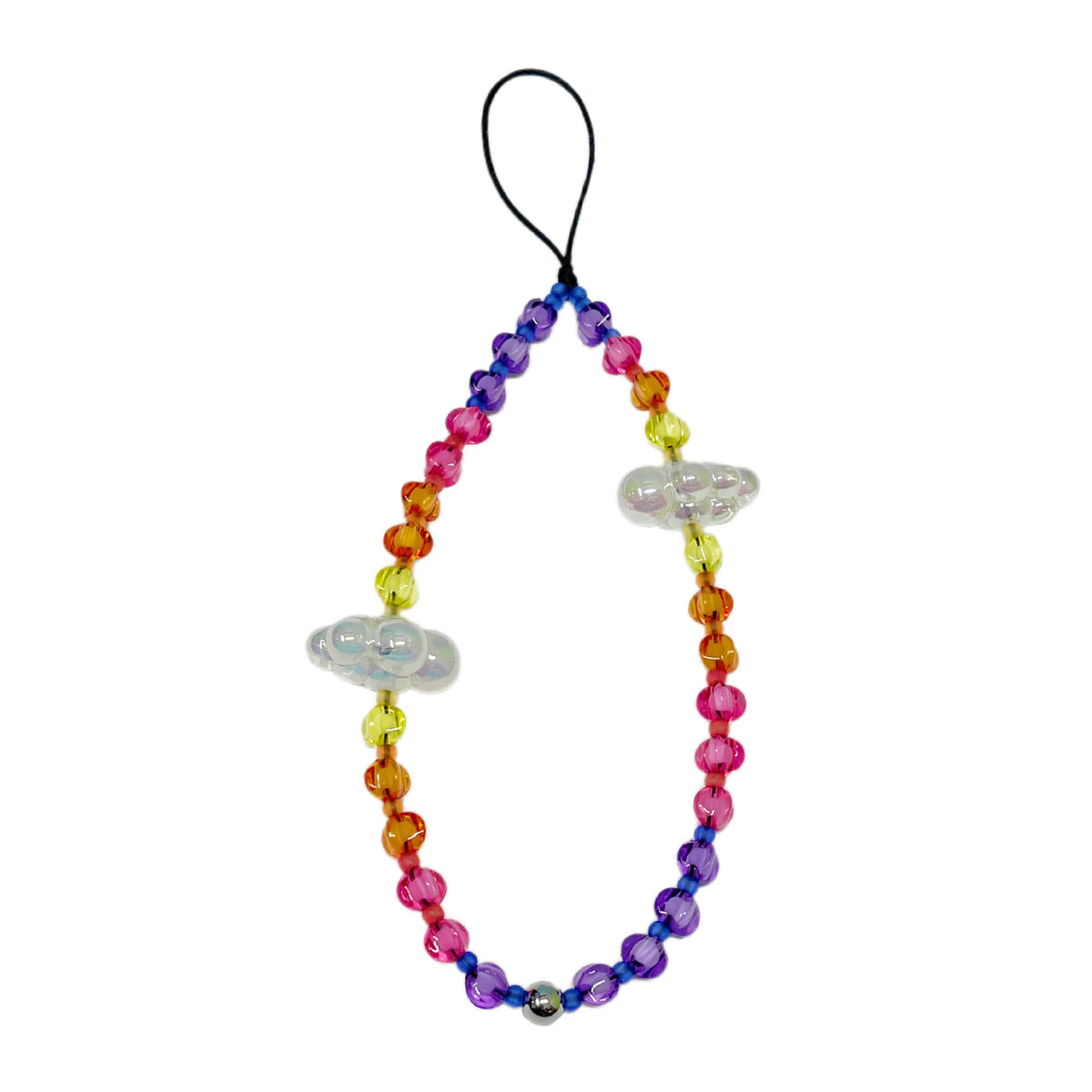 Colorful Cloud Beaded Phone Charm