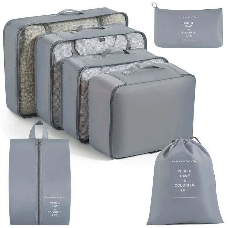 Travel Packing Cube Set for Clothes & Shoes
