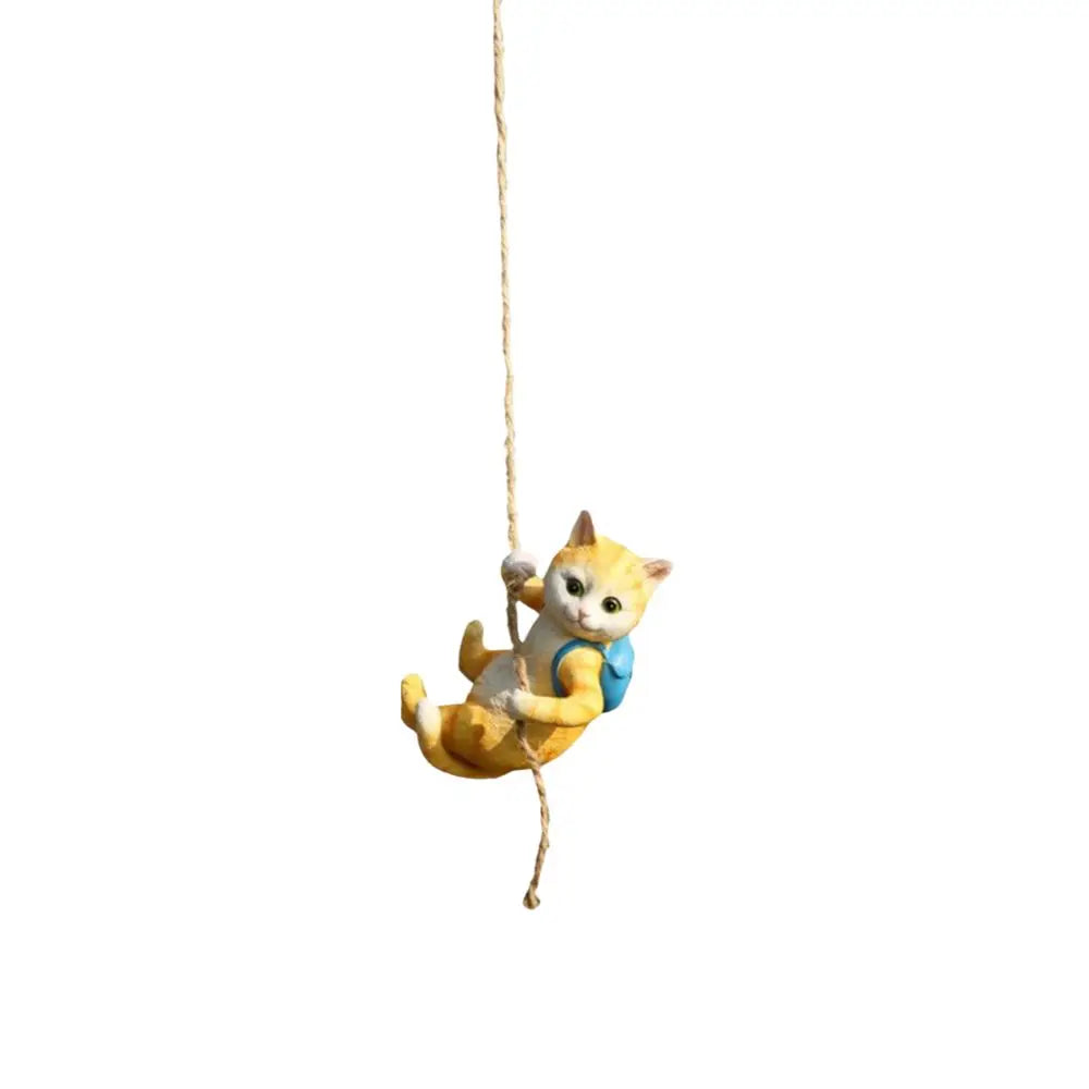 Miniature Size Easter Bunny Decor Figurine Design Funny Climber Climbing Animal Statue Art Decor Festival Style