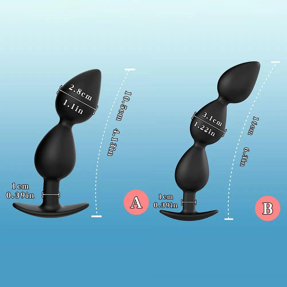 Wearable Anal Plug with Internal Steel Balls