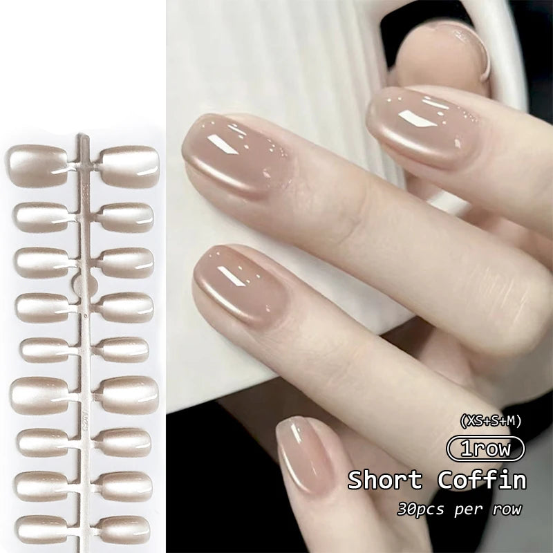Full-Cover Press-On Nail Tips – 30 Pieces