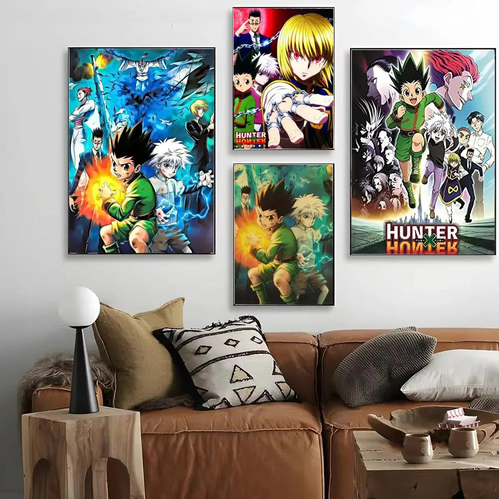 Anime H-Hunter x H-Hunter Poster HD Art Decorative Wall Art Waterproof Home Décor for Living Room Bedroom Café Stylish Gift