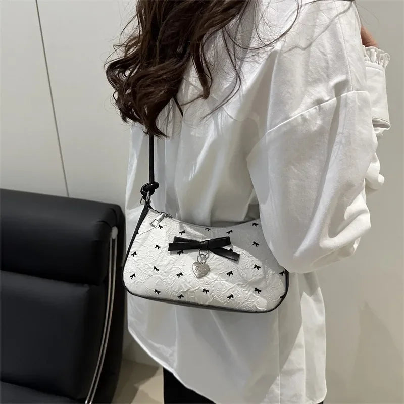 Pink Bow Mini Square Shoulder Bag