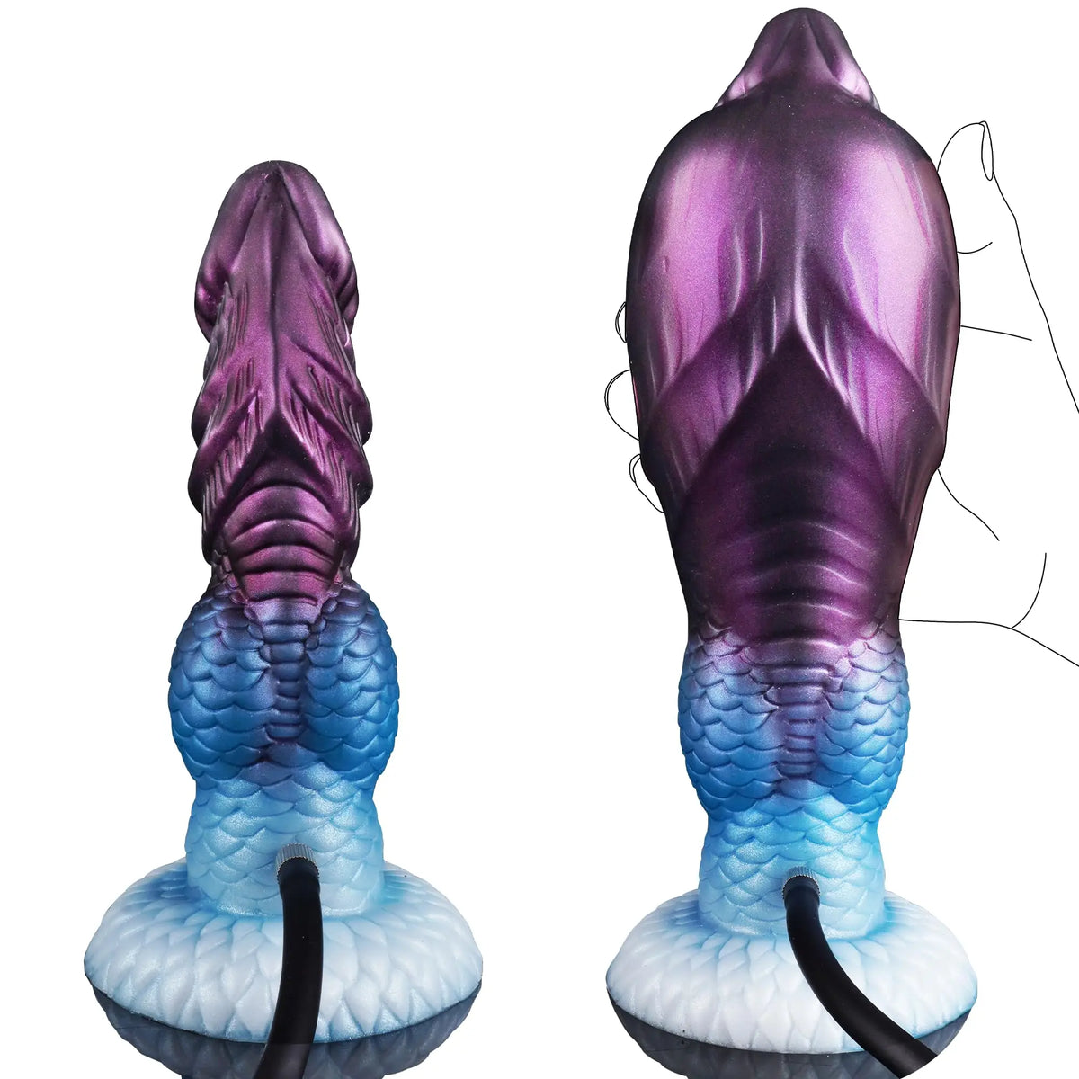 Inflatable Monster-Style Anal Plug with Tail