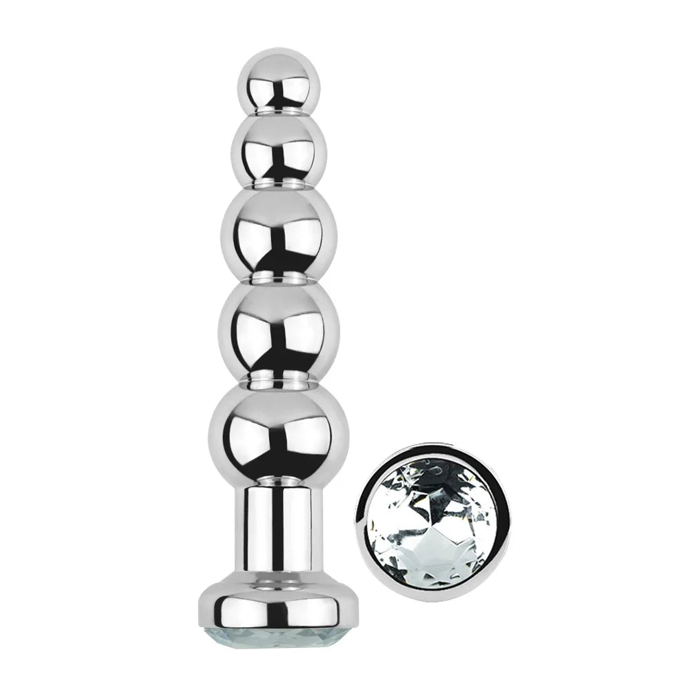 5-Ball Stainless Steel Beaded Anal Plug