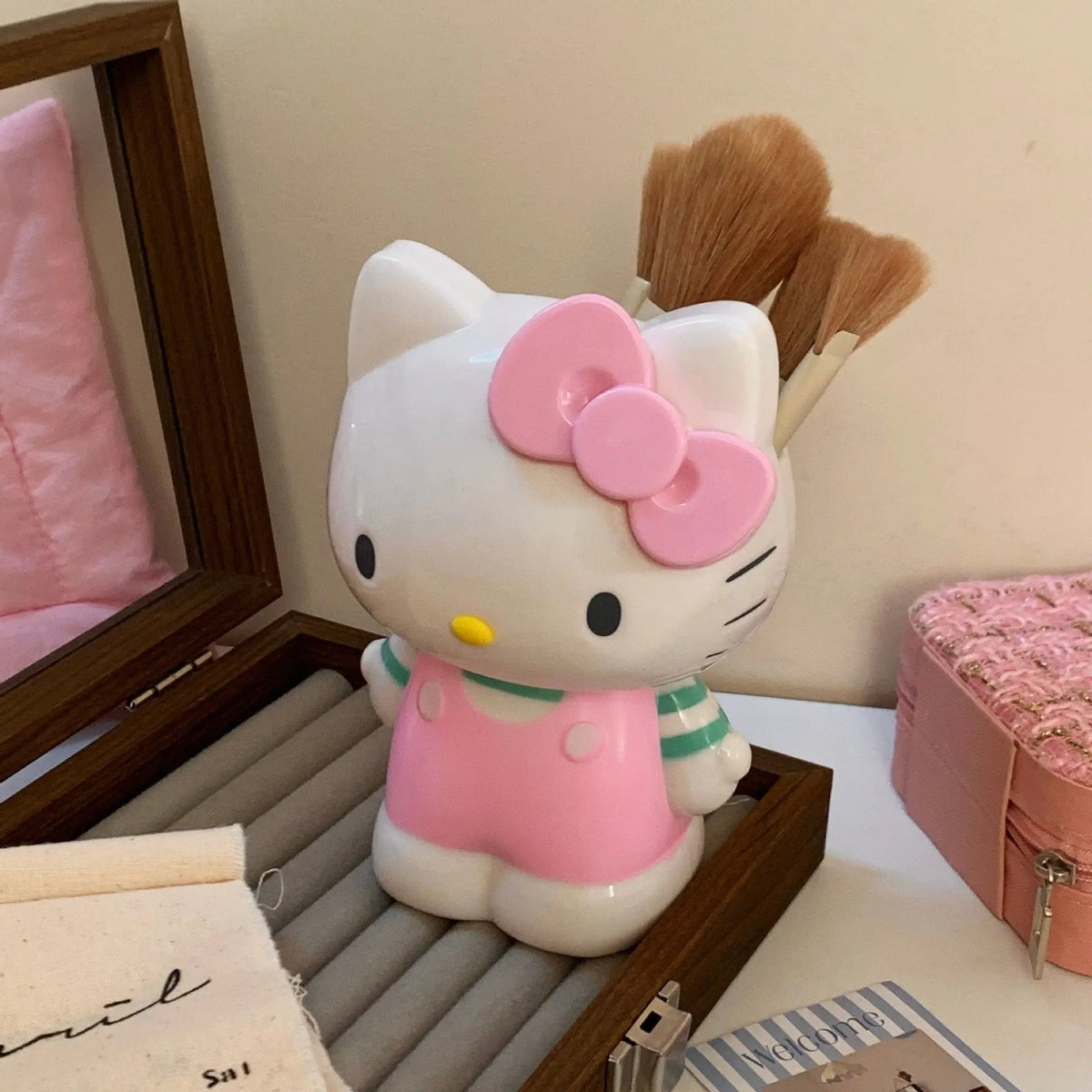 Kawaii Cat Print Pencil Holder Organizer