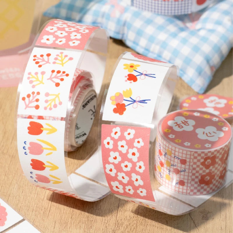 Floral Label Sticker Tape for Journaling