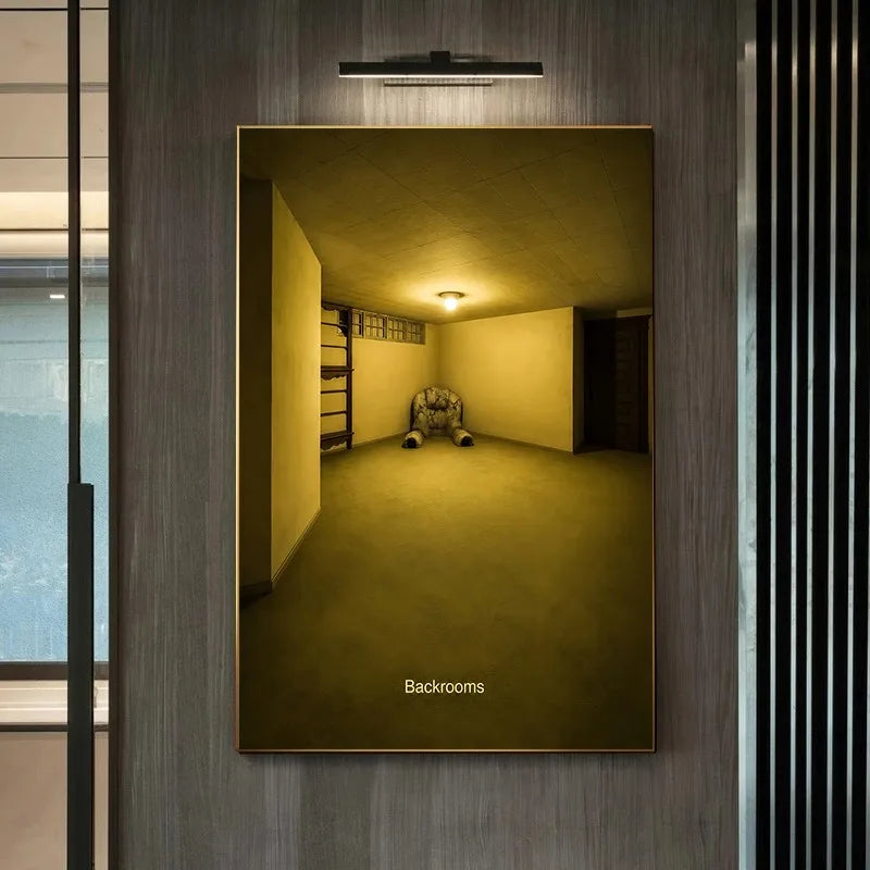 Backrooms Liminal Space Canvas Wall Poster