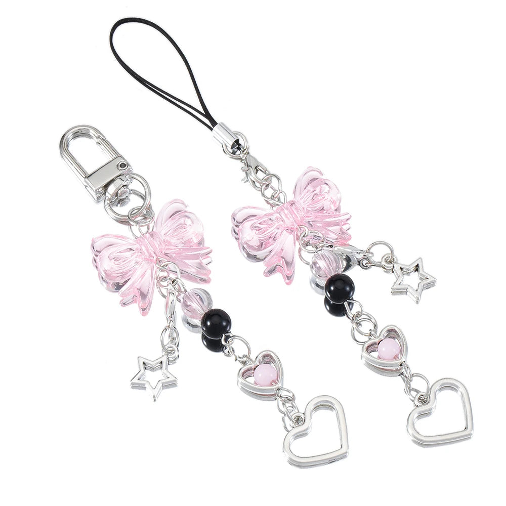 Y2K Bow, Heart & Star Phone Charm