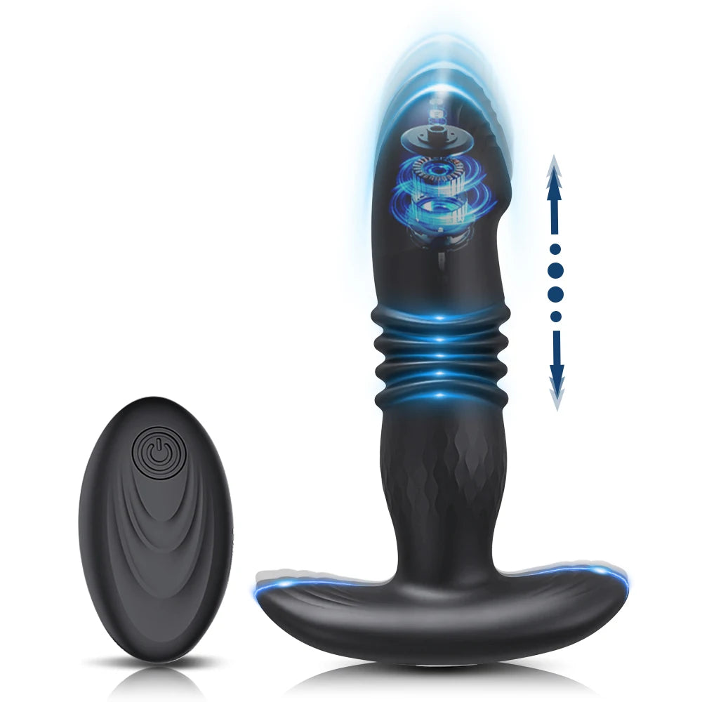 Wireless Remote Telescopic Vibrating Anal Plug
