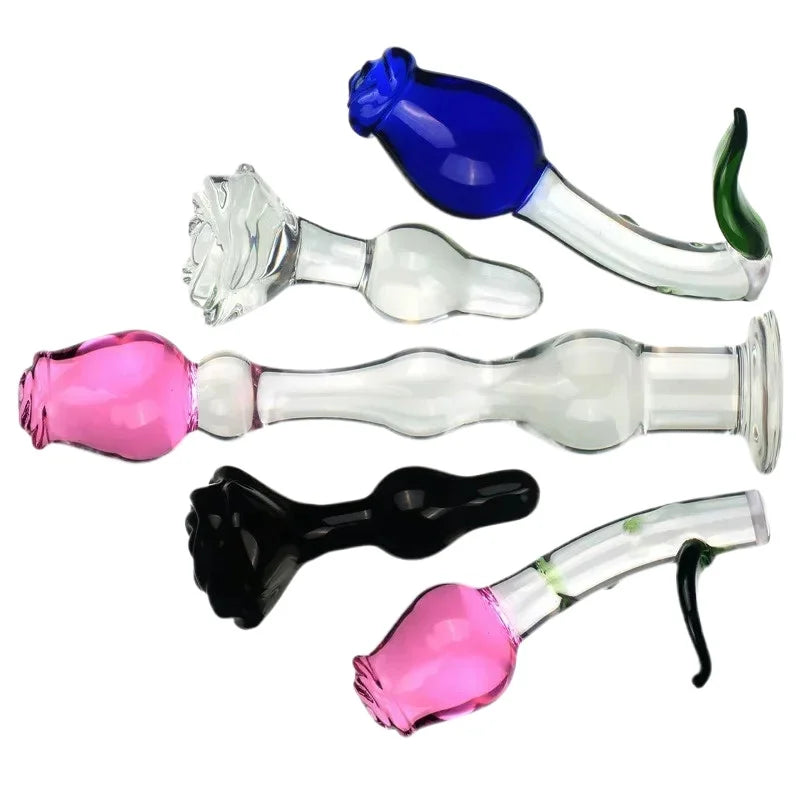 Crystal Glass Anal Bead & Plug