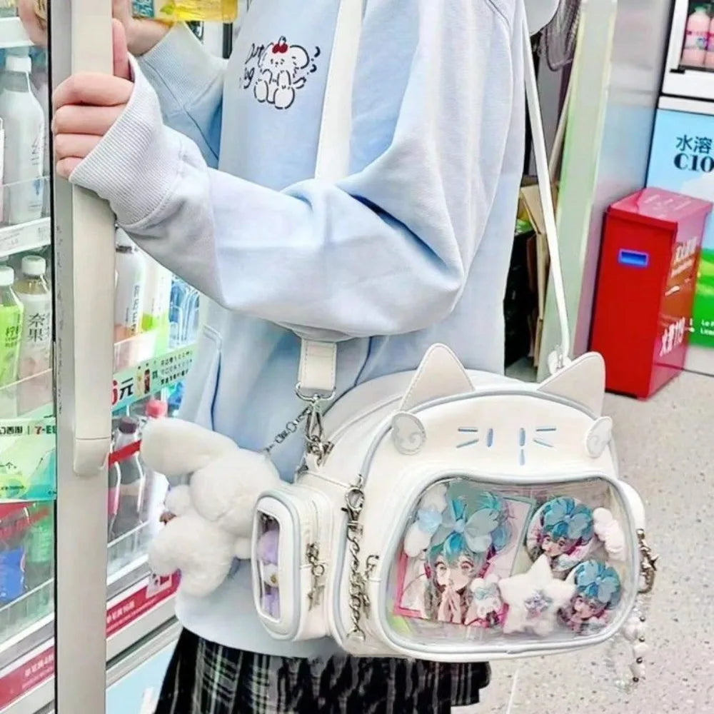 Kawaii Cat Transparent Ita Shoulder Bag