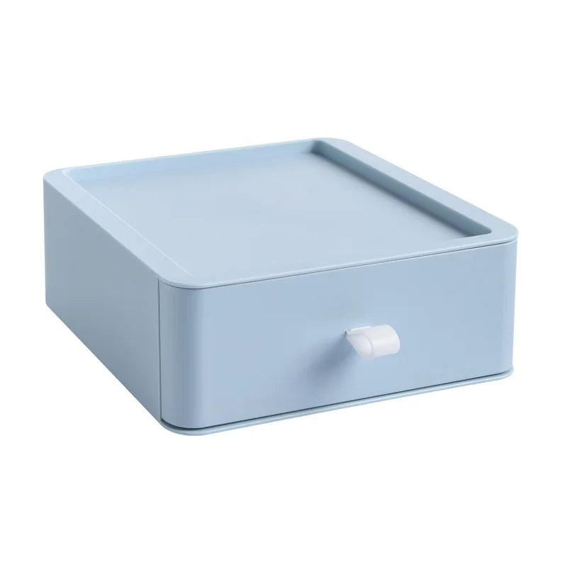 1Pc Storage Box Space-Saving Clear Drawer Organizer (2/3/4-Tier) Sort Office Home Dormitory,Makeup, Pens, Jewelry, Stationary