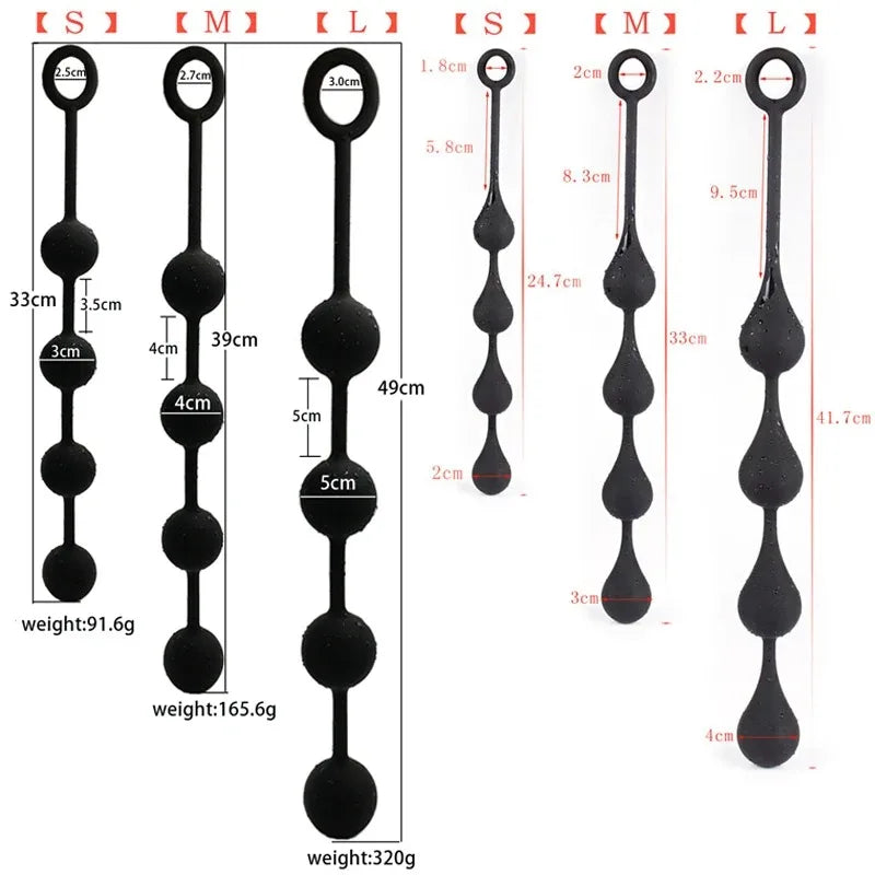 Large Silicone Anal Bead & Plug