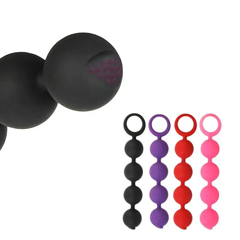 Large 4-Bead Silicone Anal Plug
