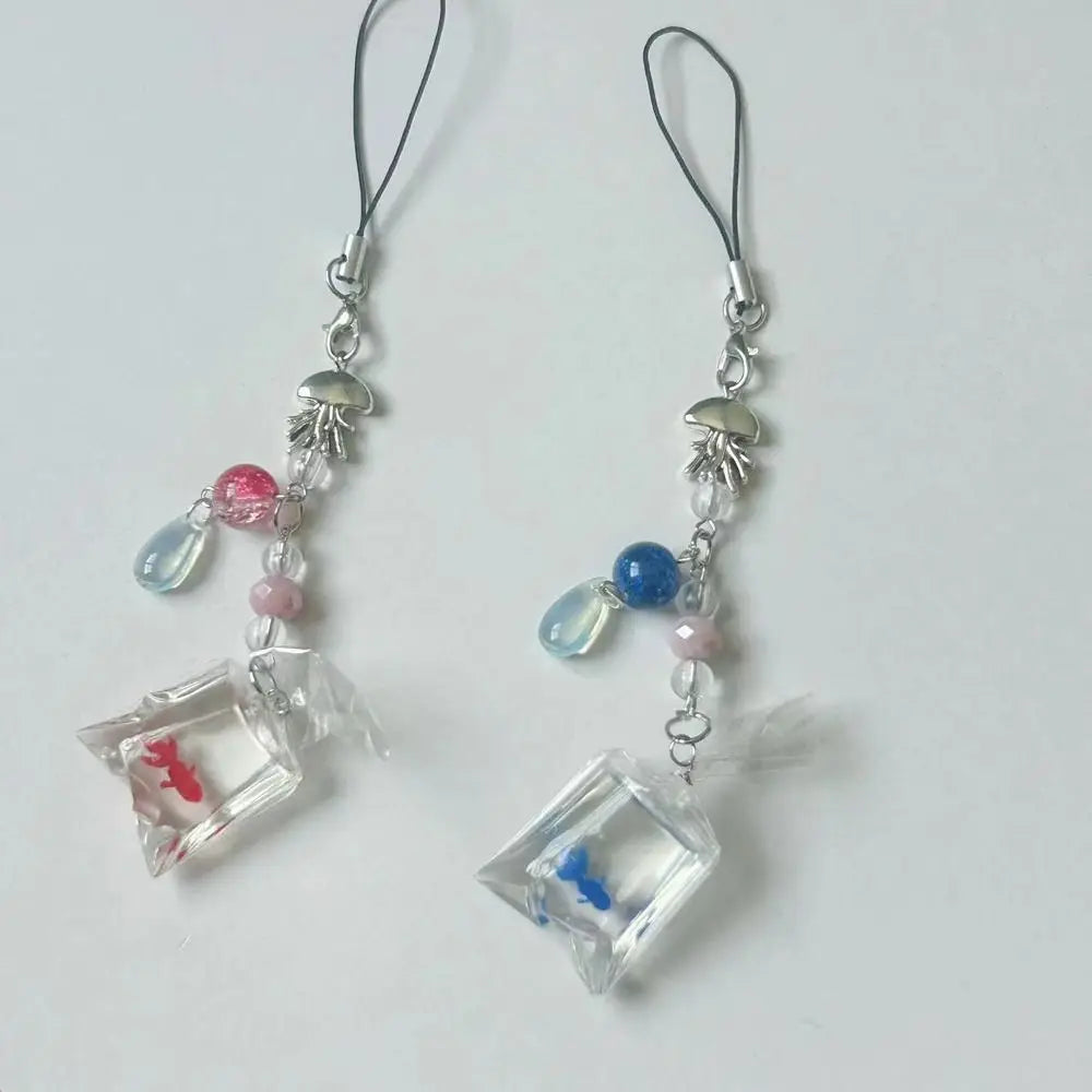 Y2K Fish Beaded Phone Charm